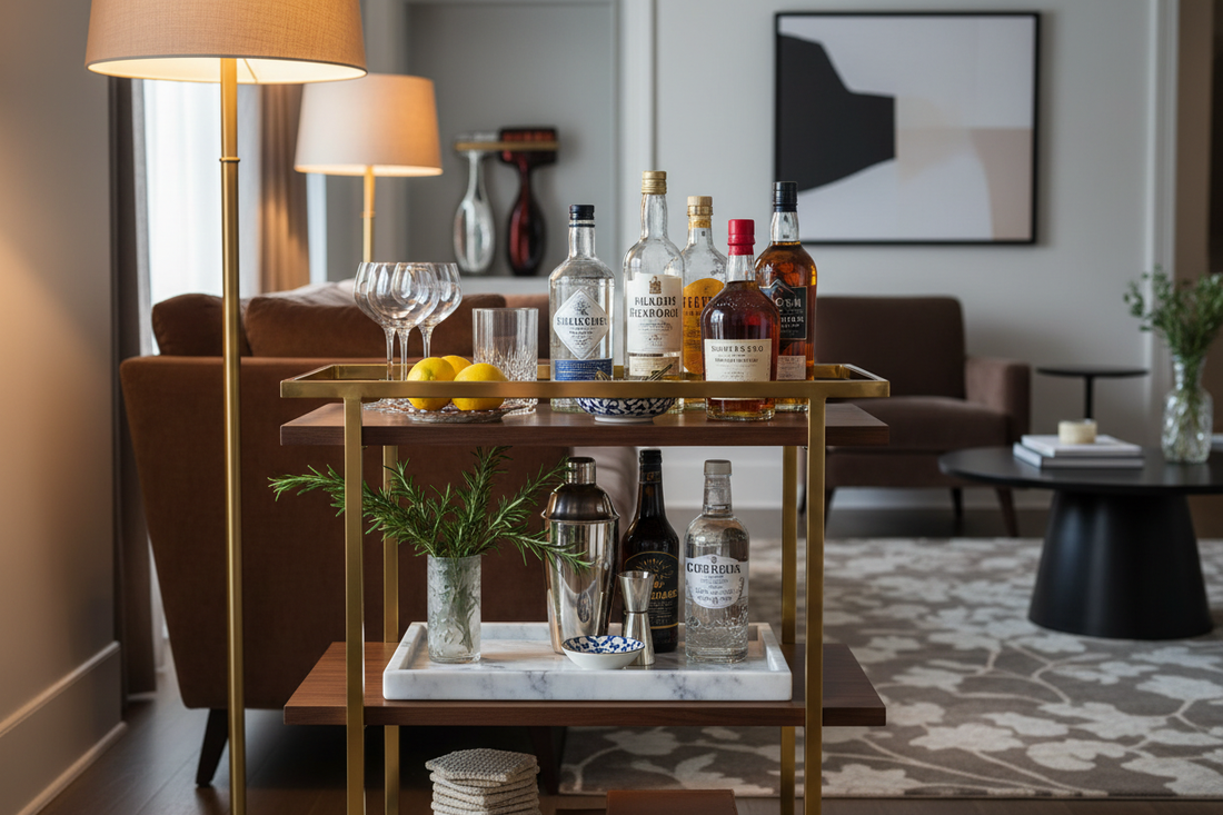 Modern Home Bar Cart Styling Tips