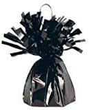 Metallic Wrapped Balloon Weight Pack of 12, Black