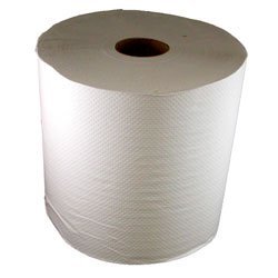 Boardwalk BWK 14GREEN Green Seal 350' Length, 8" Width White Color Recycled Hard Wound Roll Towel