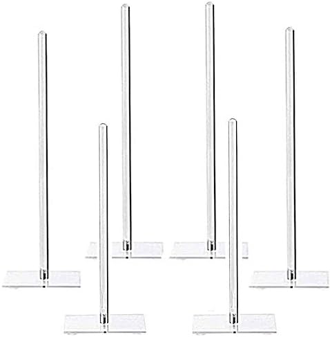 CY craft Acrylic Donut Stand 6 Pieces,Removable Clear Donuts Display Stand Bagels Holder for Party Wedding Birthday Treat Display Corner Decor,Non-slip Doughnut Bar 16 inch and 10 inch