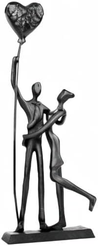 Kresecioo Wedding Gifts, Anniversary for Couple Her Him - Loving Couple Iron Sculpture, 12in Metal Statues for Home Decor, Wedding Anniversary Romantic Gifts for Women Men Birthday