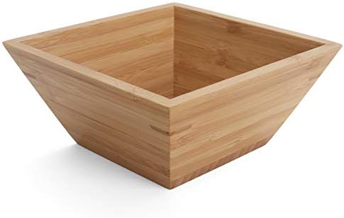 6.25" Bamboo Bowl Set - Bamboo Reusable Bowls - Square Bamboo Bowls - Wood Dinnerware - Bamboo Dinner Bowls - Bamboo Dinnerware Set - Eco Friendly Bowls (8 Pack / 6.25" Square)