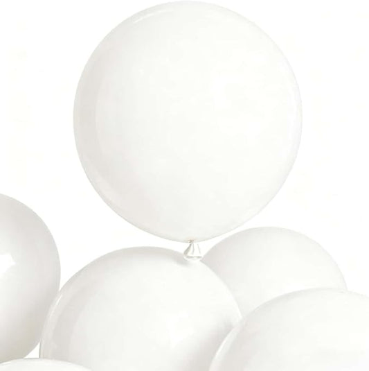30 Pack White Balloons 36 Inch White Latex Large Balloon Bulk for Birthdays, Baby Showers, Weddings, Party Decorations
