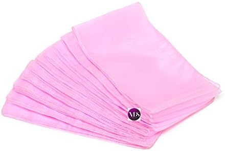VDS Pack of 300 Organza Chair Sashes for Weddings & Events Décor | Sheer Shiny Dining Chair Bows for Banquet, Party, Reception | Reusable Decorative Sash for Folding & Chiavari Chairs - Pink