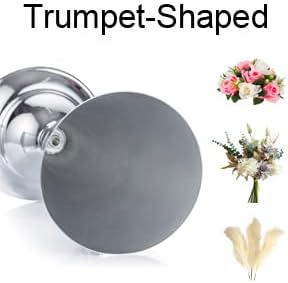 Sliver Vase Centerpiece Table Decorations,2 Pack Metal Tabletop Flower Stand, Wedding Decorations for Reception, 16.5in Trumpet Tall Flower Vase for Birthday, Weddings, Event, Party
