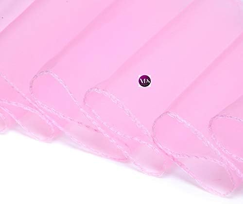 VDS Pack of 300 Organza Chair Sashes for Weddings & Events Décor | Sheer Shiny Dining Chair Bows for Banquet, Party, Reception | Reusable Decorative Sash for Folding & Chiavari Chairs - Pink