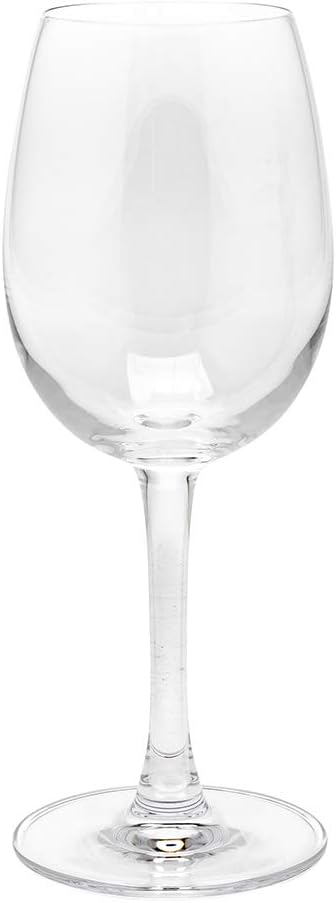 Restaurantware-10.5 Ounce All-Purpose Wine Glasses, Set Of 12 Crystal Stemmed Wine Glasses - For White or Red Wines, Laser-Cut Rim, Fine-Blown Crystal White Glass, Dishwashable Stemware