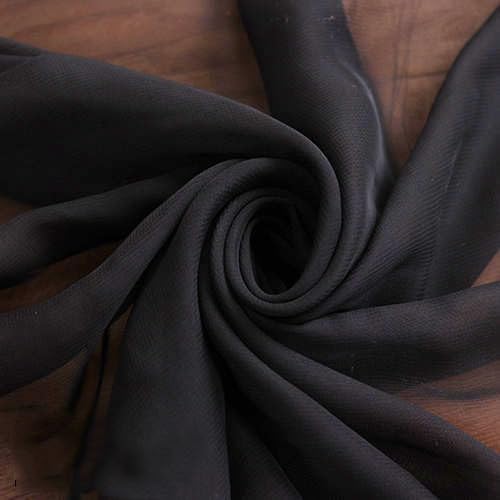 YYCRAFT Chiffon Fabric by The Yard 59" Wide 2 Yards, Black