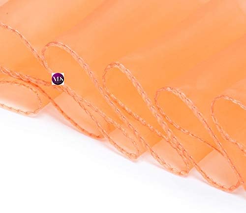 VDS Pack of 175 Organza Chair Sashes for Weddings & Events Décor | Sheer Shiny Dining Chair Bows for Banquet, Party, Reception | Reusable Decorative Sash for Folding & Chiavari Chairs - Peach