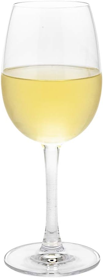 Restaurantware-10.5 Ounce All-Purpose Wine Glasses, Set Of 12 Crystal Stemmed Wine Glasses - For White or Red Wines, Laser-Cut Rim, Fine-Blown Crystal White Glass, Dishwashable Stemware
