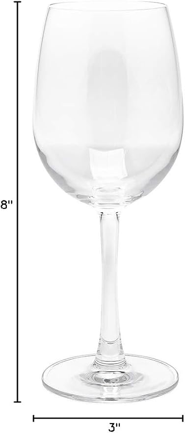 Restaurantware-Voglia Nude 12 Ounce White Wine Glasses, Set Of 6 Crystal Wine Glasses - Laser-Cut Rim, Fine-Blown Crystal Glass, For Chardonnay, Pinot Grigio, Sauvignon Blanc, Dishwasher-Safe