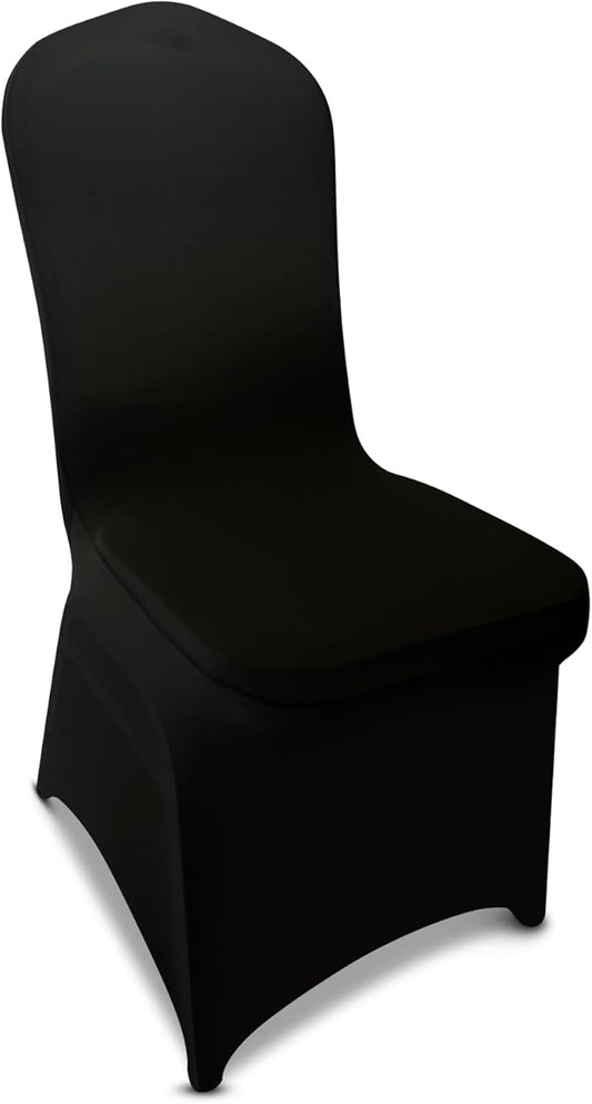 150 Pieces Black Chair Covers - Versatile Stretch Polyester Spandex Dining Chair Slipcovers for Dining, Party, Wedding, Banquet, and More