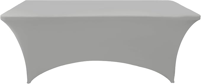 109 2-Pack 4ft Spandex Table Covers for Rectangular Folding Tables - Wrinkle Resistant Stretch Tight Table Cloths - Ultimate Fitted Table Protector for Parties, Banquet, and Wedding