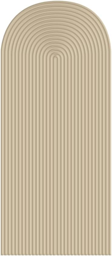 2D Printed Ripples Party Arch Covers Arched Backdrop Cover Stretchy Cover for Party Decoration Round Top Frame Spandex Cover (Beige Cover454,5x3ft)