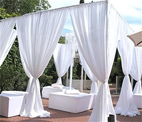 120" Wide (10ft Wide) Sheer Voile Chiffon Fabric - Perfect for Draping Panels and Masking for Weddings & Events - Ivory by The Yard (50 Yards)