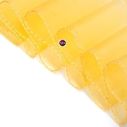 VDS Pack of 175 Organza Chair Sashes for Weddings & Events Décor | Sheer Shiny Dining Chair Bows for Banquet, Party, Reception | Reusable Decorative Sash for Folding & Chiavari Chairs - Gold