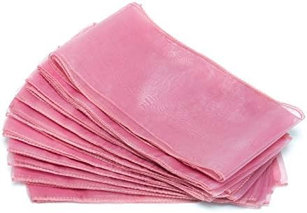 VDS Pack of 125 Organza Chair Sashes for Weddings & Events Décor | Sheer Shiny Dining Chair Bows for Banquet, Party, Reception | Reusable Decorative Sash for Folding & Chiavari Chairs - Dusty Pink