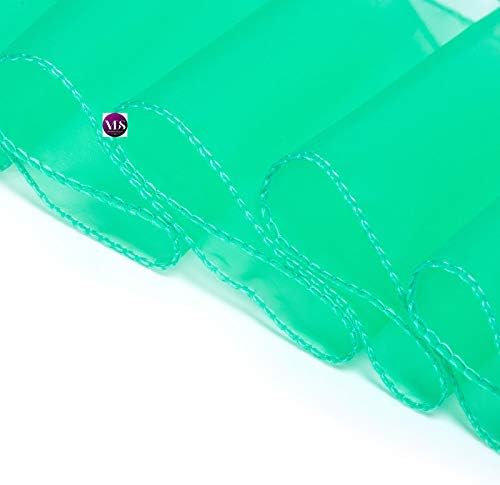 VDS Pack of 50 Organza Chair Sashes for Weddings & Events Décor | Sheer Shiny Dining Chair Bows for Banquet, Party, Reception | Reusable Decorative Sash for Folding & Chiavari Chairs - Mint