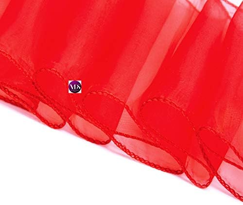 VDS Pack of 250 Organza Chair Sashes for Weddings & Events Décor | Sheer Shiny Dining Chair Bows for Banquet, Party, Reception | Reusable Decorative Sash for Folding & Chiavari Chairs - Red