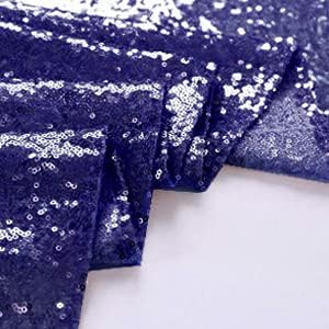 JYFLZQ Navy Blue Sequin Table Runners 12" x 108" Pack of 2 Sparkly Black Metallic Table Runner Glitter Sequin Runner for Table Birthday Party Event Decorations