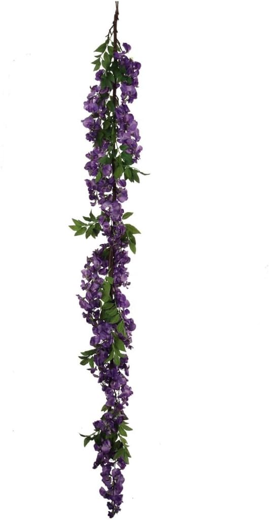 Wisteria Garland, White Silk Lush & Flowing, Perfect for Christmas Event Styling, Elegant Wedding Decor