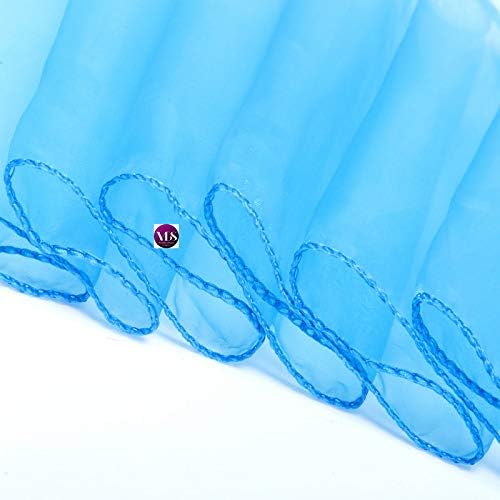 VDS Pack of 300 Organza Chair Sashes for Weddings & Events Décor | Sheer Shiny Dining Chair Bows for Banquet, Party, Reception | Reusable Decorative Sash for Folding & Chiavari Chairs - Blue