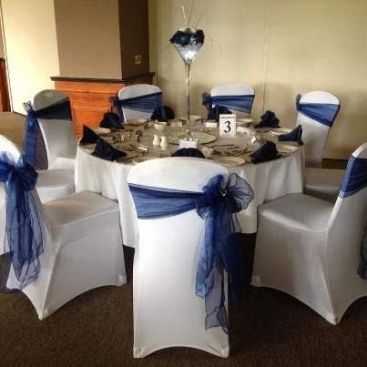 Obstal 10 PCS Satin Chair Sashes Bows for Wedding Reception- Universal Chair Cover Back Tie Supplies for Banquet, Party, Hotel Event Decorations