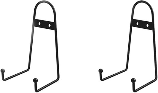 esowemsn 2pcs Black Metal Wall Mount Display Stands 6inch Display Easel Plate Hanger Vertical Stand Holders for Book, Picture, Photo