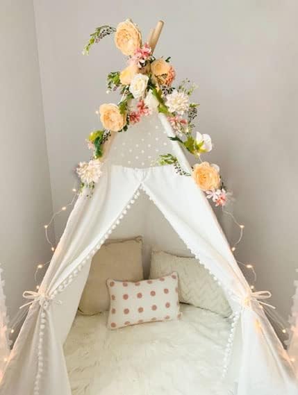 Artificial Peony Garland, 180cm/6FT Length, Fake Rose Vines, Center Flower Decoration, Hanging Silk Flowers for Wedding Decor Home Table Runner Mantle Party Decor (Champagne Peony Garland)