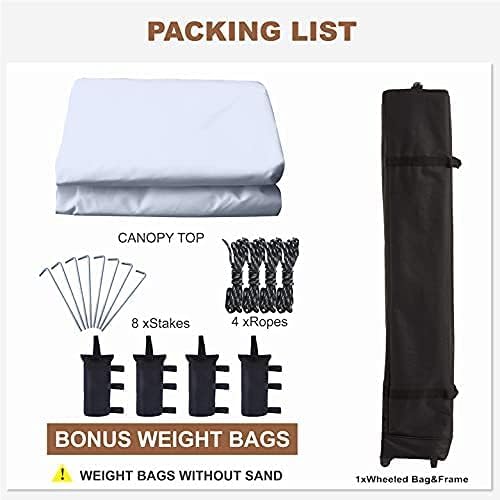 MASTERCANOPY Pop Up Gazebo Canopy with Mosquito Netting (11x11, White)