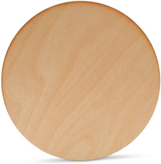 Plywood Circles 4 inch, 1/8 Inch Thick, Pack of 25 Unfinished Wood Plywood Circles for Crafts with Rustic Burnt Edges, by Woodpeckers
