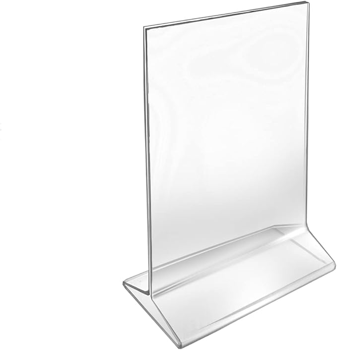 Azar 142726 Vertical Top Load 4" wide x 6" high Acrylic Sign Holder, 10 Count