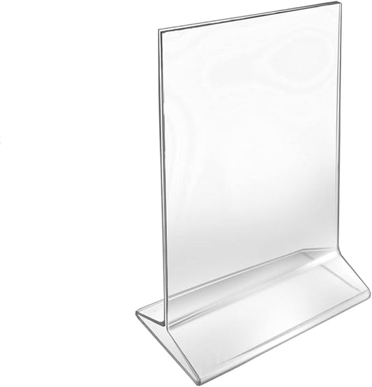 Azar 142726 Vertical Top Load 4" wide x 6" high Acrylic Sign Holder, 10 Count
