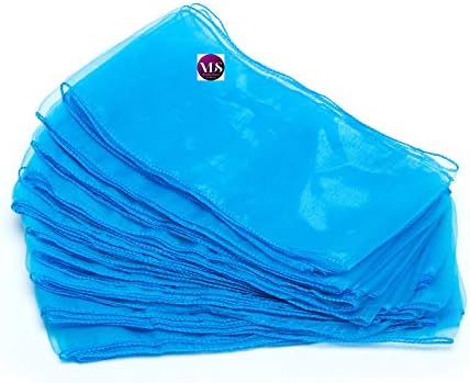 VDS Pack of 300 Organza Chair Sashes for Weddings & Events Décor | Sheer Shiny Dining Chair Bows for Banquet, Party, Reception | Reusable Decorative Sash for Folding & Chiavari Chairs - Blue