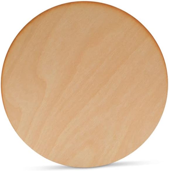 Wood Plywood Circles 6 inch, 1/8 Inch Thick, Round Wood Cutouts, Pack of 5 Baltic Birch Unfinished Wood Plywood Circles For Crafts, By Woodpeckers