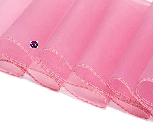 VDS Pack of 125 Organza Chair Sashes for Weddings & Events Décor | Sheer Shiny Dining Chair Bows for Banquet, Party, Reception | Reusable Decorative Sash for Folding & Chiavari Chairs - Dusty Pink