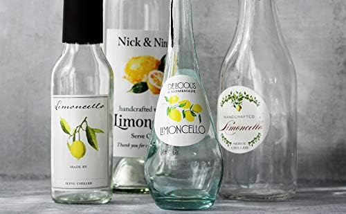 Limoncello Labels, Shadow Style, 2" X 2" Square (12)