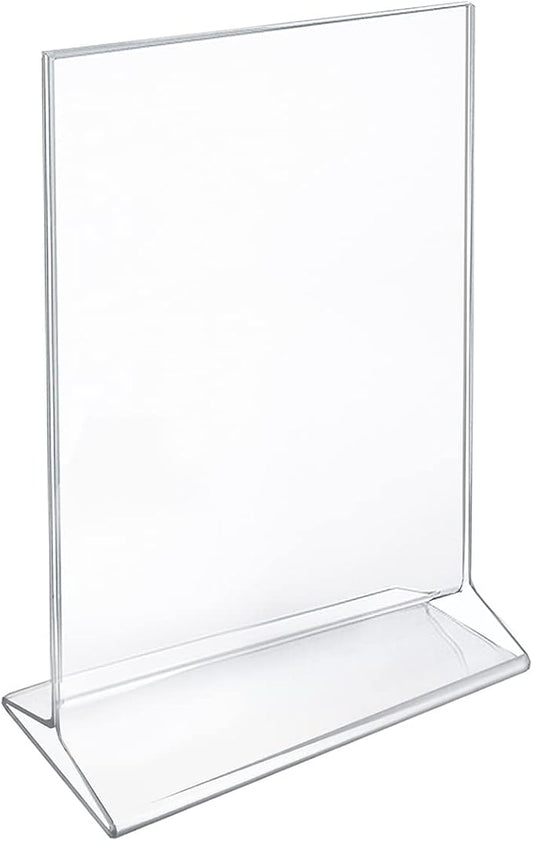 Azar 142711 5-1/2-Inch W by 8-1/2-Inch H Top-Load Acrylic Sign Holder, 10-Piece Set