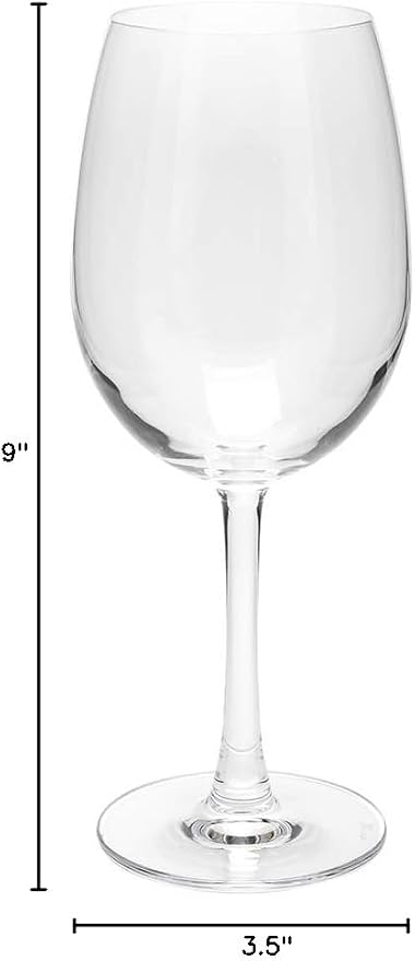 Restaurantware-Voglia Nude 19.8 Ounce Cabernet Wine Glasses, Set Of 6 Crystal Wine Glasses - For White or Red Wines, Laser-Cut Rim, Fine-Blown Crystal Stemmed Glass, Dishwasher-Safe Stemware