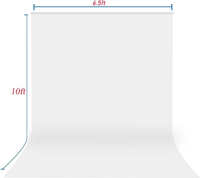 8.5x10ft Background Stand with 6.5x10ft White and Black Chromakey Backdrop Screen, Adjustable Background Holder Support System Kit, Clamp for Photography Video Studio Portrait Product Shooting