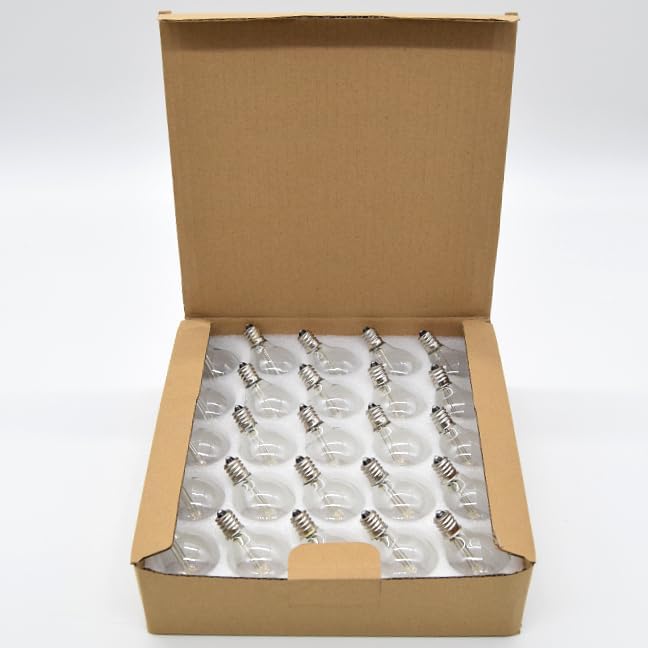 Hometown Evolution, Inc. Box of 25 G40 LED Diode Clear 1.6 Inch .6 Watt C7 Base Replacement Bulbs