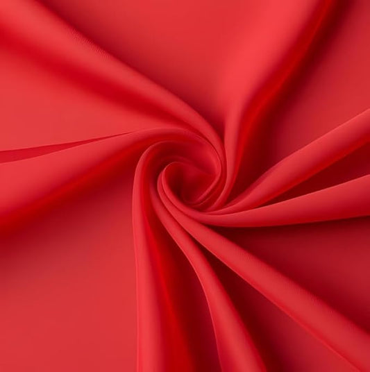 New Star Fabrics Chiffon Fabric, Continuous 60" Wide (30ft) Sheer Material, 100% Soft Polyester, Ideal for Wedding, Party, Event Decor, Draping, and Dresses (Red, 10 Yards)