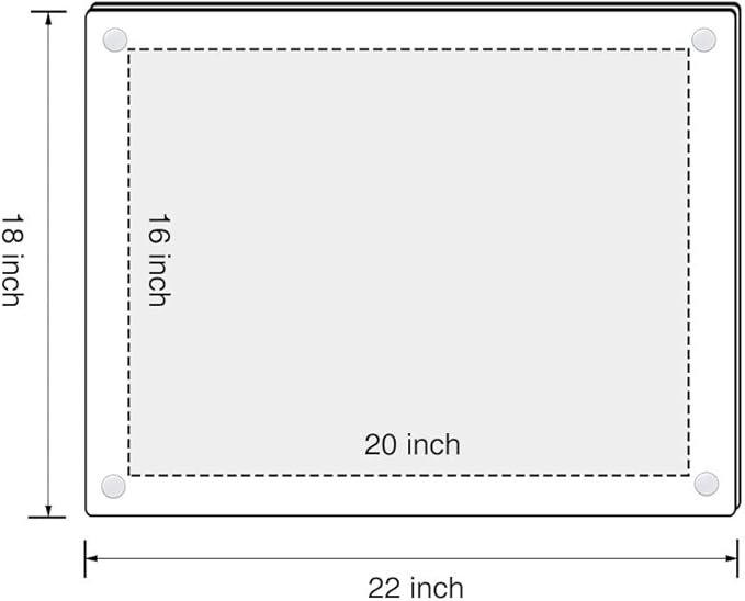 NIUBEE Clear Acrylic Wall Mount Floating Frameless Picture Frame Up to 16x20 Photo for Poster Photography Frames-Double Panel(Full Frame is 18.5x22.5 inch)