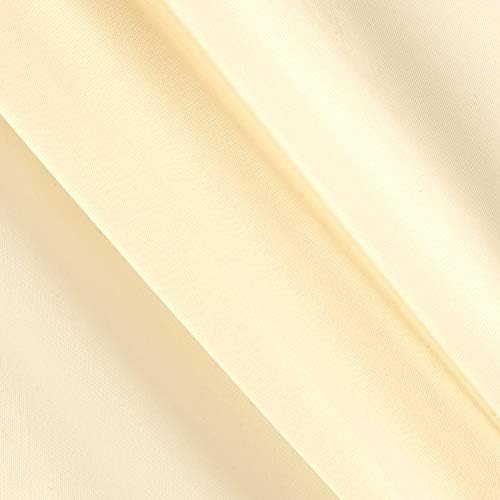 AK TRADING CO. Sheer Voile Chiffon IFR Fabric - 120" x 120 Yards Roll - Flame Retardant - Ideal for Draping, Elegant Events, Tent Draping - Perfect for Weddings and Parties - Butter