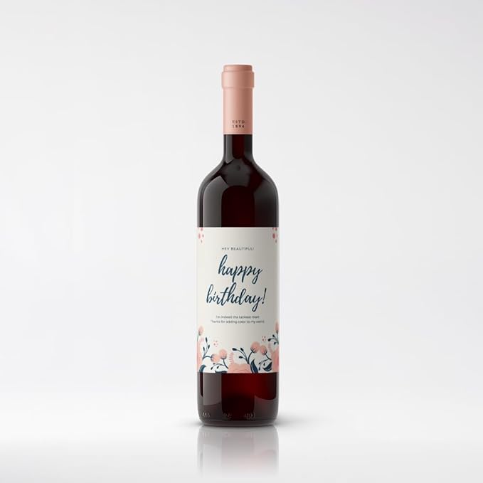 40 Large Wine Bottle Kraft Printable Labels, 4x5 inches, fits Classic Bordeaux, Burgundy, and Champagne Bottles (White Recycled (Laser or Inkjet))