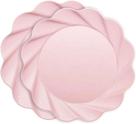 Sophistiplate Eco-Friendly Compostable Dinner Plates - Made of Bamboo Wood Fiber, and Sugarcane- Biodegradable and Disposable Party Plates- Sturdy & Heavy Duty - Pack of 16