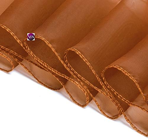 VDS Pack of 100 Organza Chair Sashes for Weddings & Events Décor | Sheer Shiny Dining Chair Bows for Banquet, Party, Reception | Reusable Decorative Sash for Folding & Chiavari Chairs - Bronze