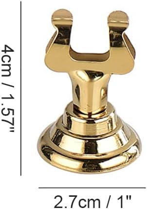 Small Size Table Number Holders,Stainless Steel Place Card Holder for Photos Food Signs Weddings Restaurants Birthdays,Modern Centerpieces Cards Stand with Heavy Casting Base(Size:1.57",Color:Gold)
