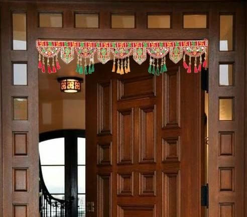 Aditri Creation Handcrafted Toran Swastik Door Toran Decorative Hanging Bandanwar for Parties Wedding Indian Traditional Festival New Year Decorations Gifts for Home Entrance Temple Gifts (Size:-42")