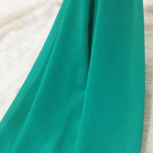 YYCRAFT Chiffon Fabric by The Yard 59" Wide 5 Yards, Teal